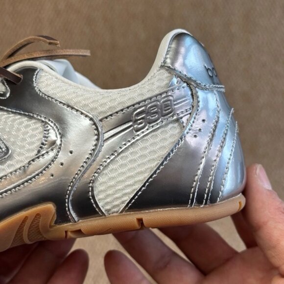 ✅New Balance X Miu Miu 530 SL metallic leather and mesh sneakers - Picture 4 of 7